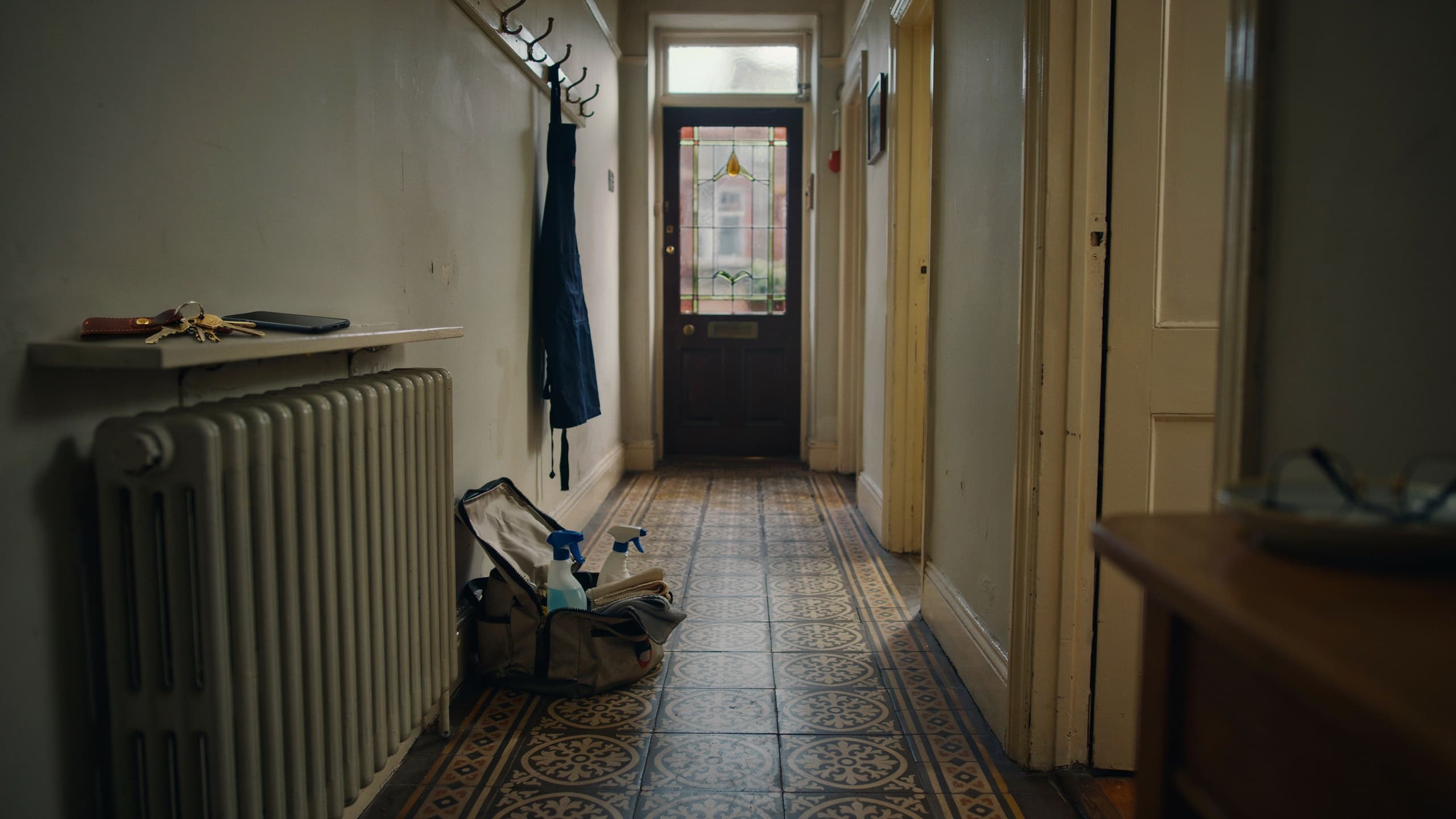A cleaned hallway in an east London flat